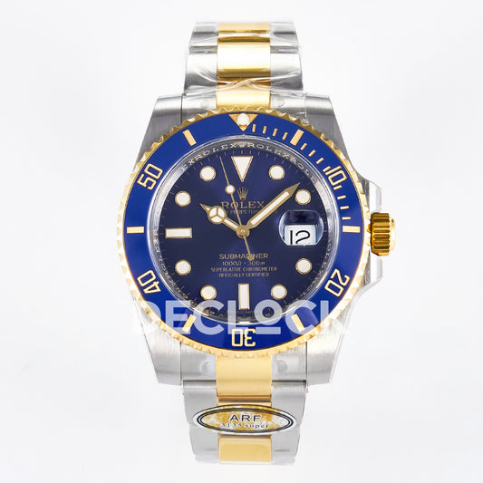 Rolex Submariner 116613LB 40mm ARF Two-Tone Blue Dial SH3135 replica - front