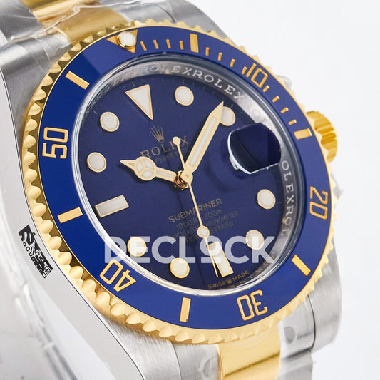 Rolex Submariner 116613LB 40mm ARF Two-Tone Blue Dial SH3135 replica - opposite front angle