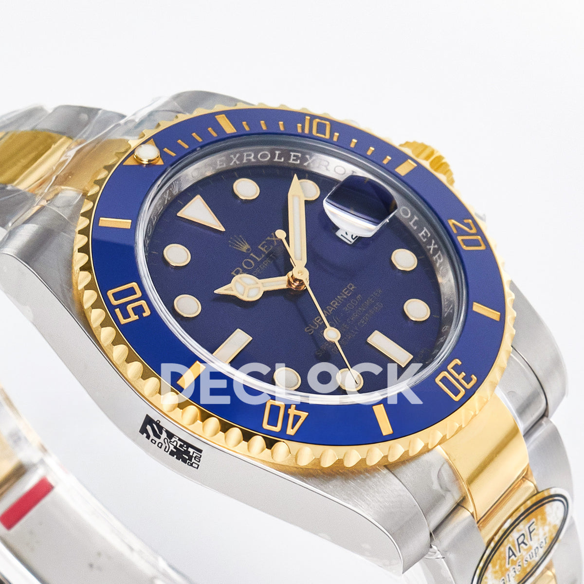 Rolex Submariner 116613LB 40mm ARF Two-Tone Blue Dial SH3135 replica - opposite dial angle