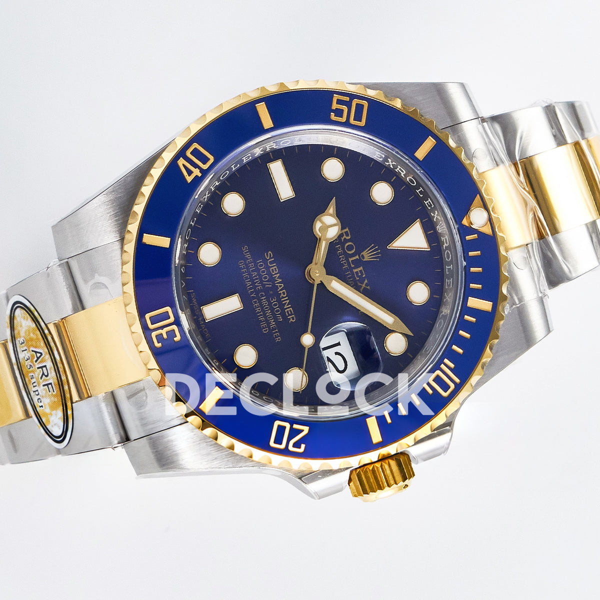 Rolex Submariner 116613LB 40mm ARF Two-Tone Blue Dial SH3135 replica - rotated front