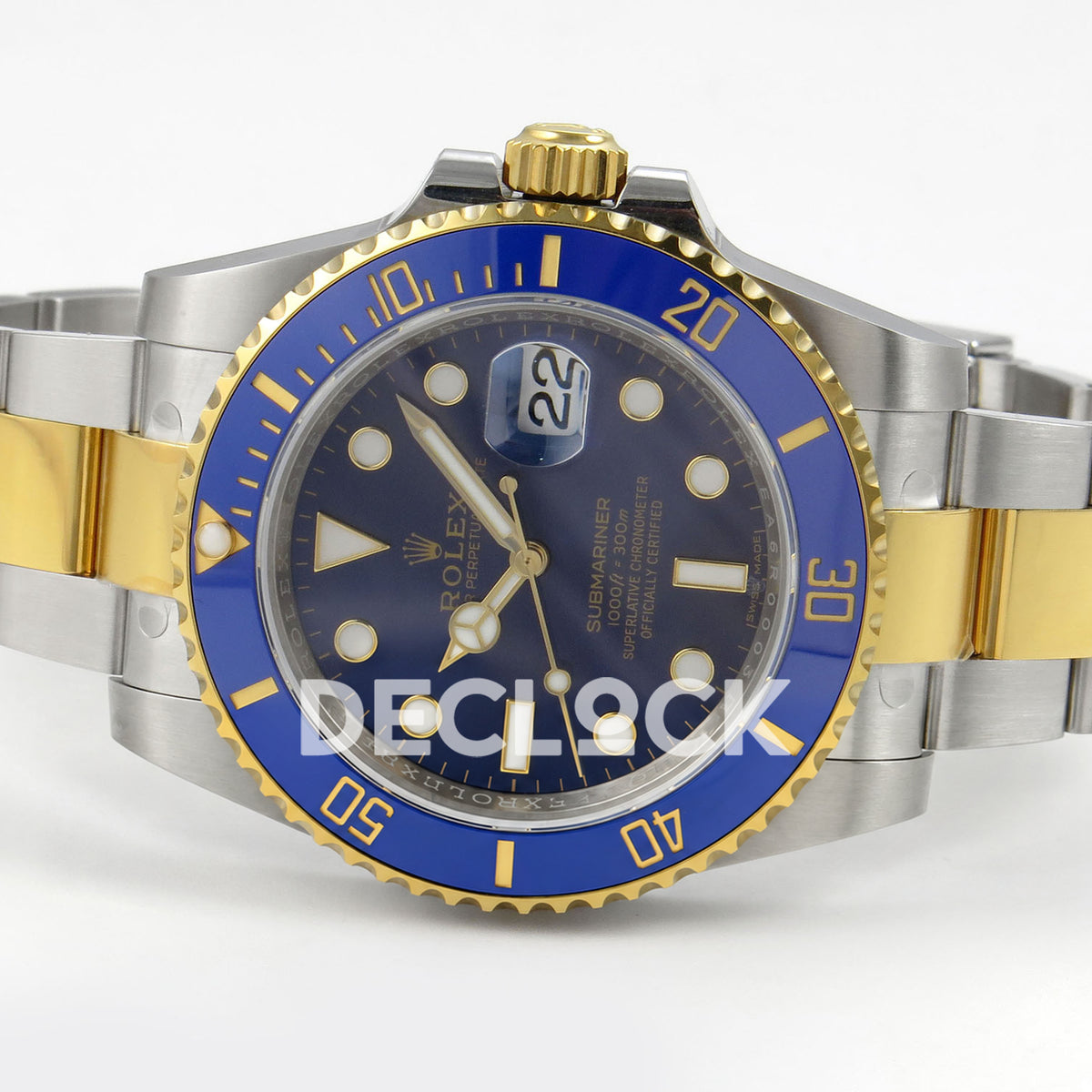 Rolex Submariner 116613LB 40mm EWEF Two-Tone Blue Dial A3135 replica - full watch right