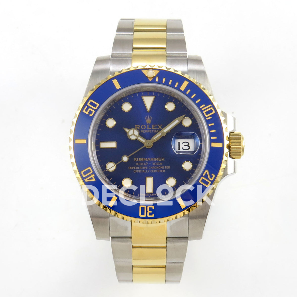 Rolex Submariner 116613LB 40mm RCF Two-Tone Blue Dial A3135 replica - front