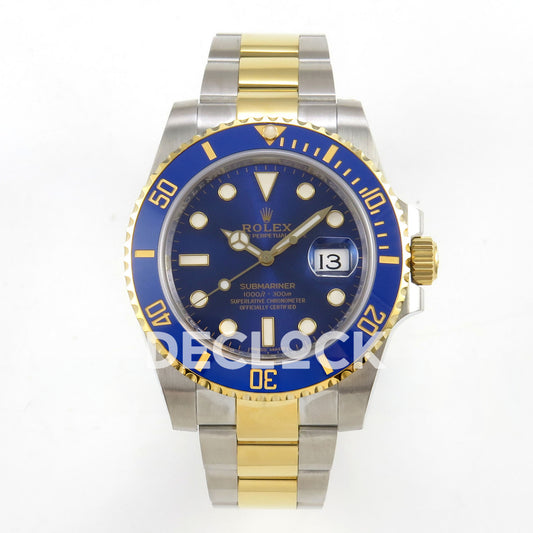Rolex Submariner 116613LB 40mm RCF Two-Tone Blue Dial A3135 replica - front