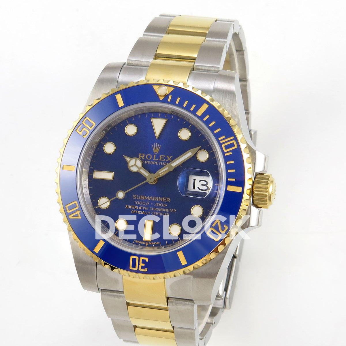Rolex Submariner 116613LB 40mm RCF Two-Tone Blue Dial A3135 replica - three quarter