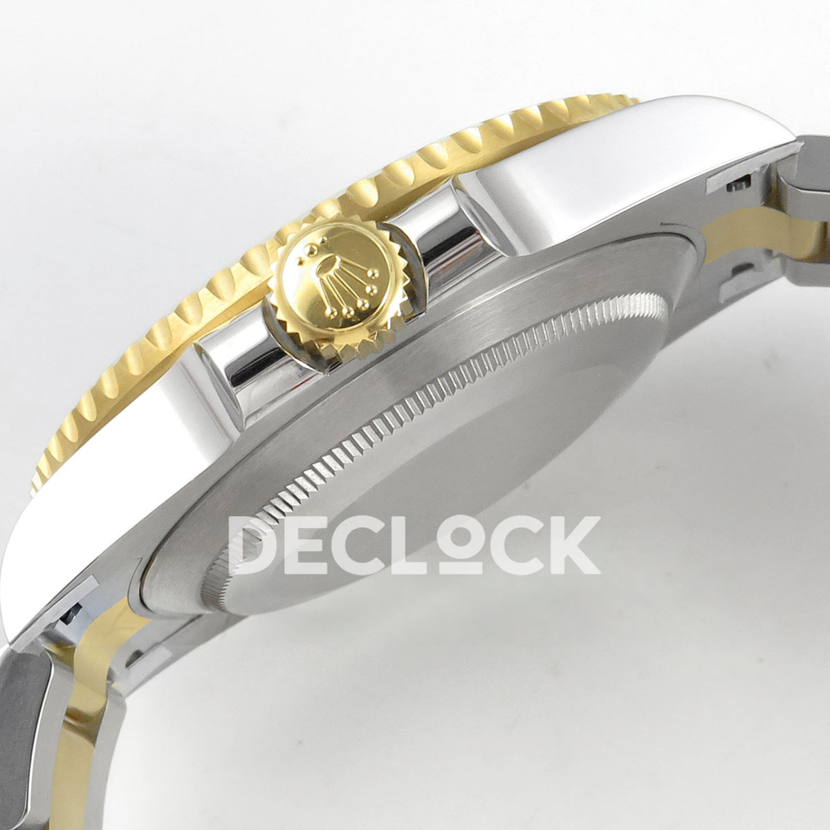 Rolex Submariner 116613LB 40mm RCF Two-Tone Blue Dial A3135 replica - crown side