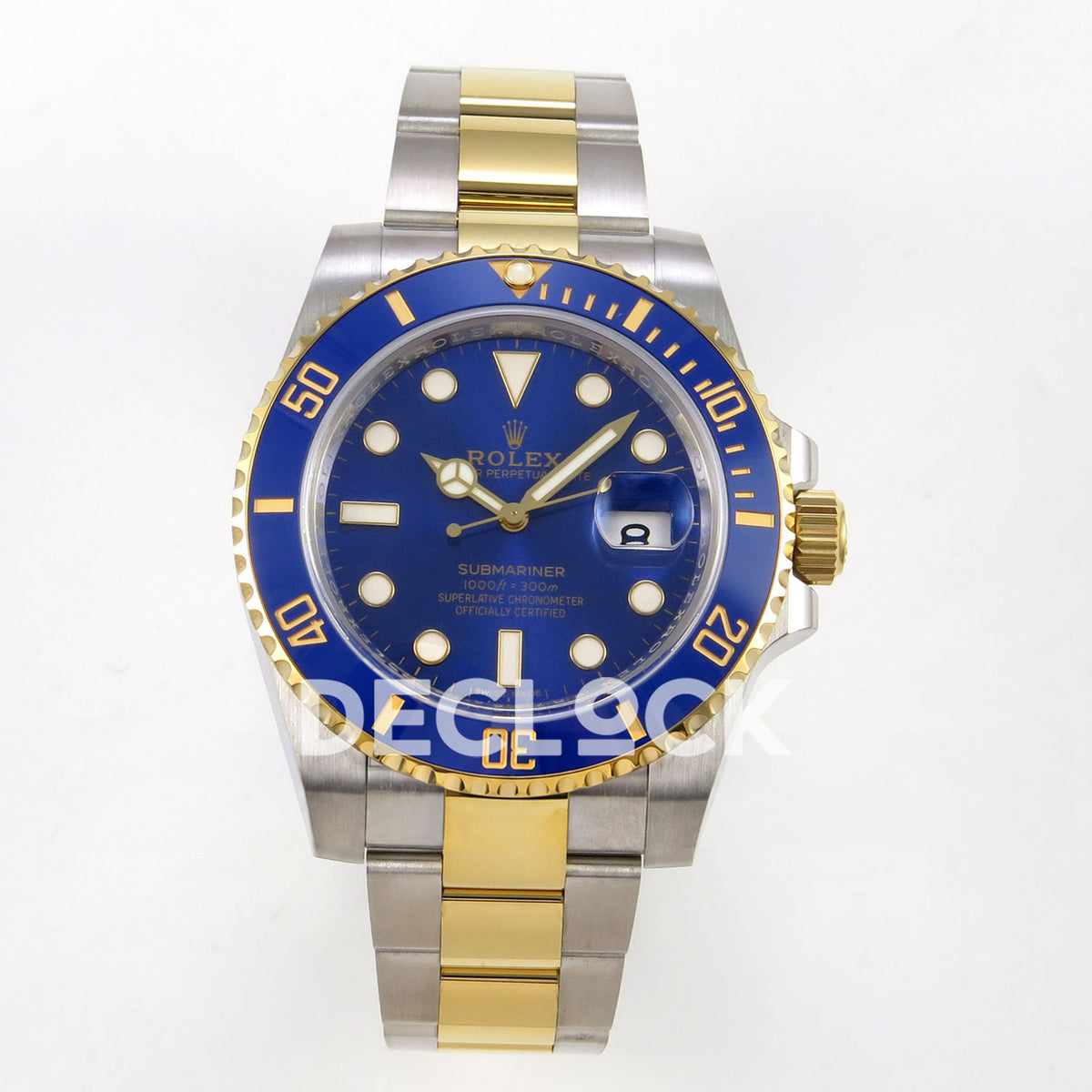 Rolex Submariner 40mm 116613LB WF Two-Tone Blue Dial DD3135 replica - front