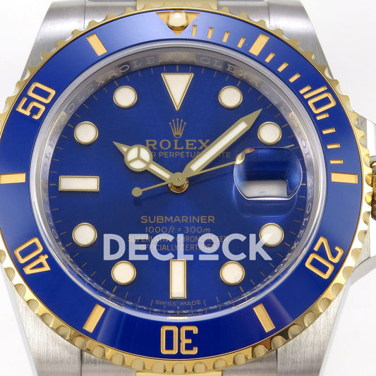 Rolex Submariner 40mm 116613LB WF Two-Tone Blue Dial DD3135 replica - dial closeup