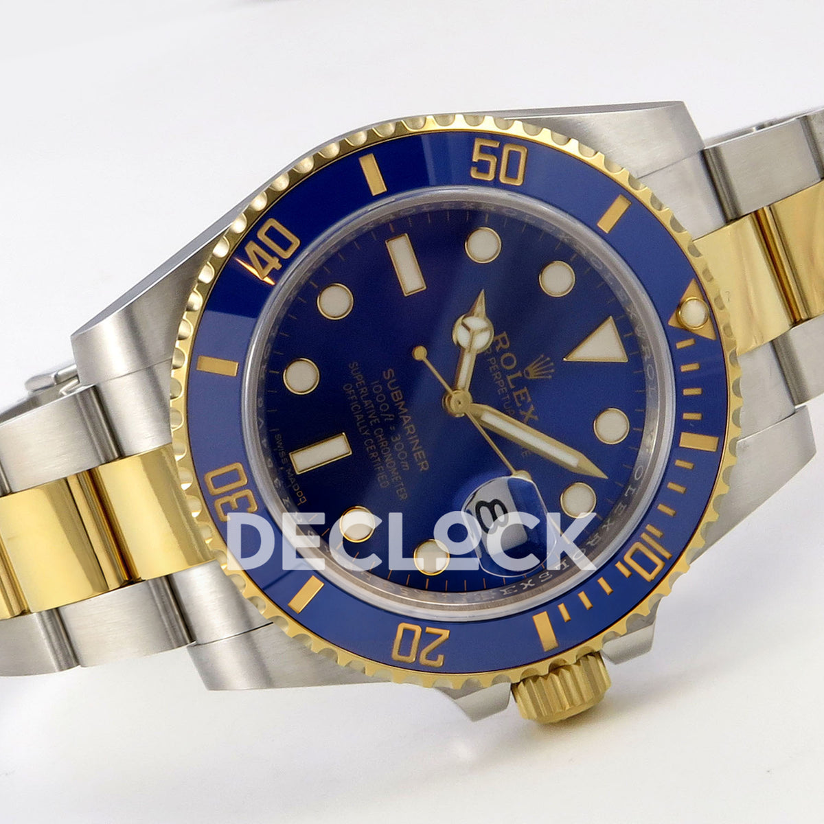 Rolex Submariner 40mm 116613LB WF Two-Tone Blue Dial DD3135 replica - full watch left