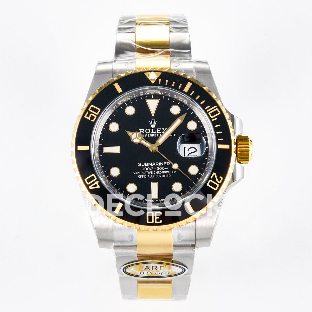 Rolex Submariner 116613LN 40mm ARF Two-Tone Black Dial SH3135 replica - front