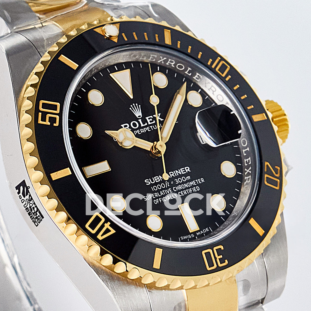 Rolex Submariner 116613LN 40mm ARF Two-Tone Black Dial SH3135 replica - opposite front angle