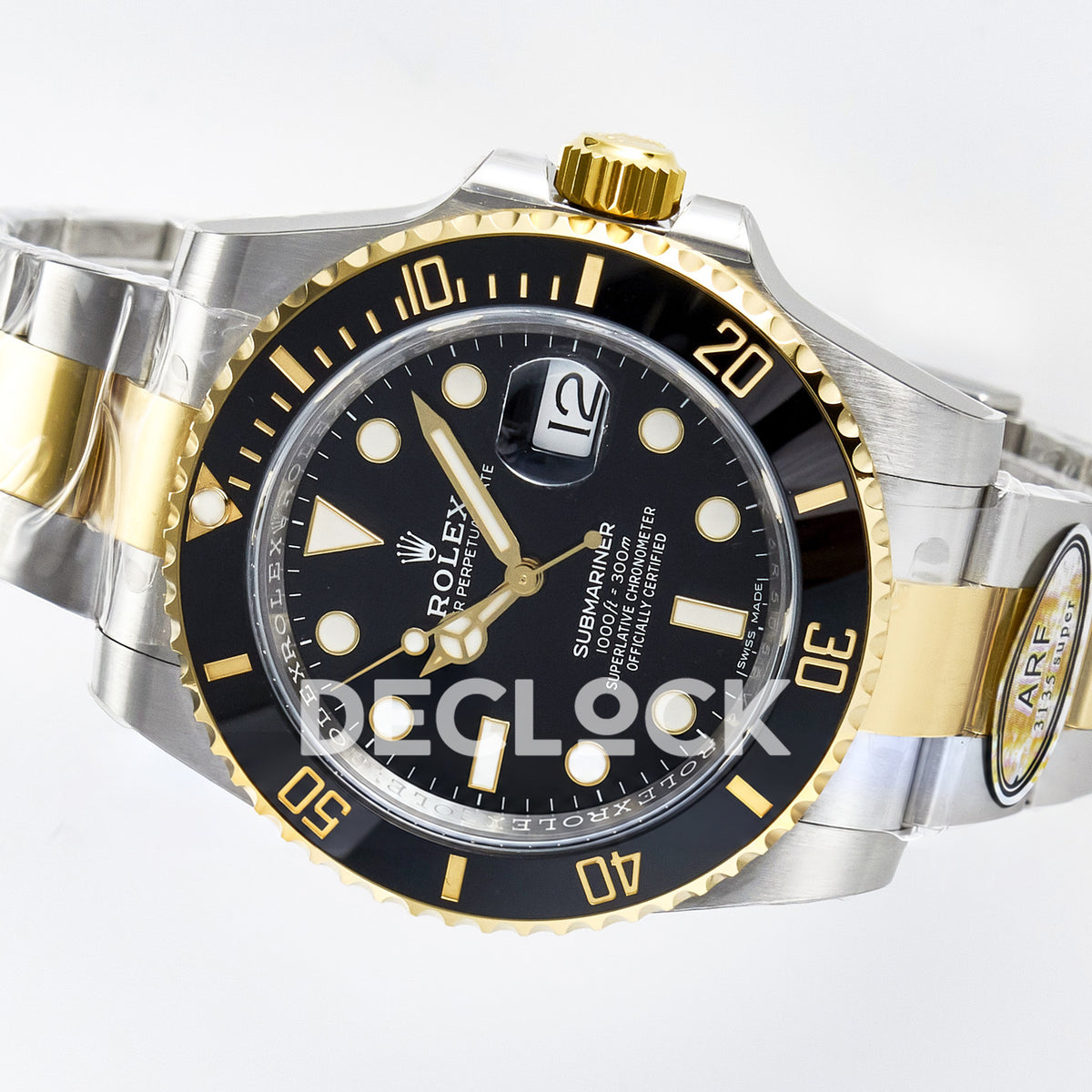Rolex Submariner 116613LN 40mm ARF Two-Tone Black Dial SH3135 replica - rotated dial