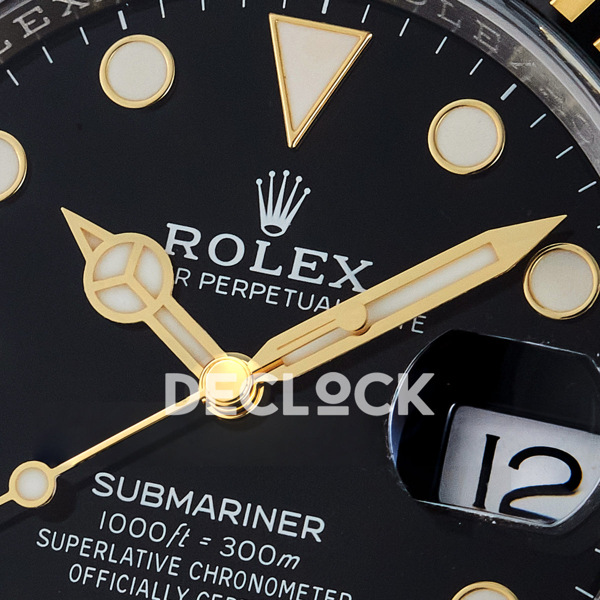 Rolex Submariner 116613LN 40mm ARF Two-Tone Black Dial SH3135 replica - dial macro