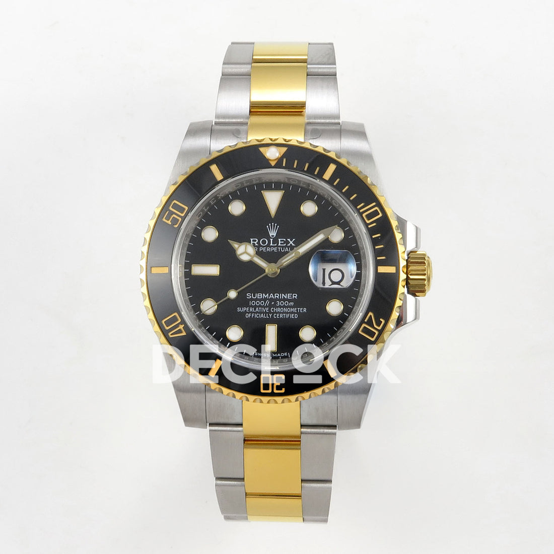 Rolex Submariner 116613LN 40mm EWEF Two-Tone Black Dial A3135 replica - front 116613LN