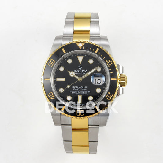 Rolex Submariner 116613LN 40mm EWEF Two-Tone Black Dial A3135 replica - front