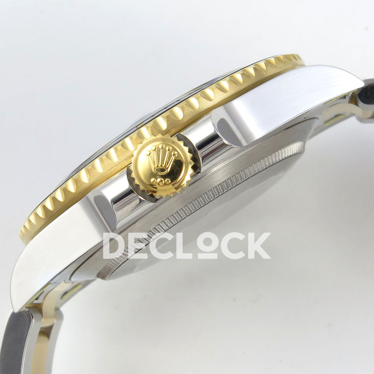 Rolex Submariner 116613LN 40mm EWEF Two-Tone Black Dial A3135 replica - crown side