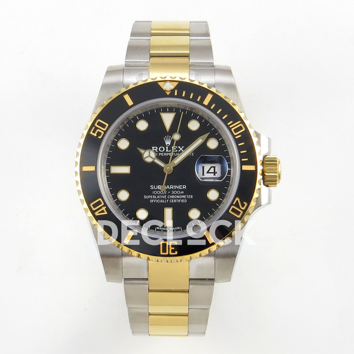 Rolex Submariner 116613LN 40mm RCF Two-Tone Black Dial A3135 replica - front