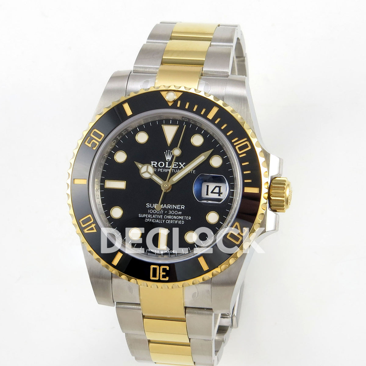 Rolex Submariner 116613LN 40mm RCF Two-Tone Black Dial A3135 replica - three quarter