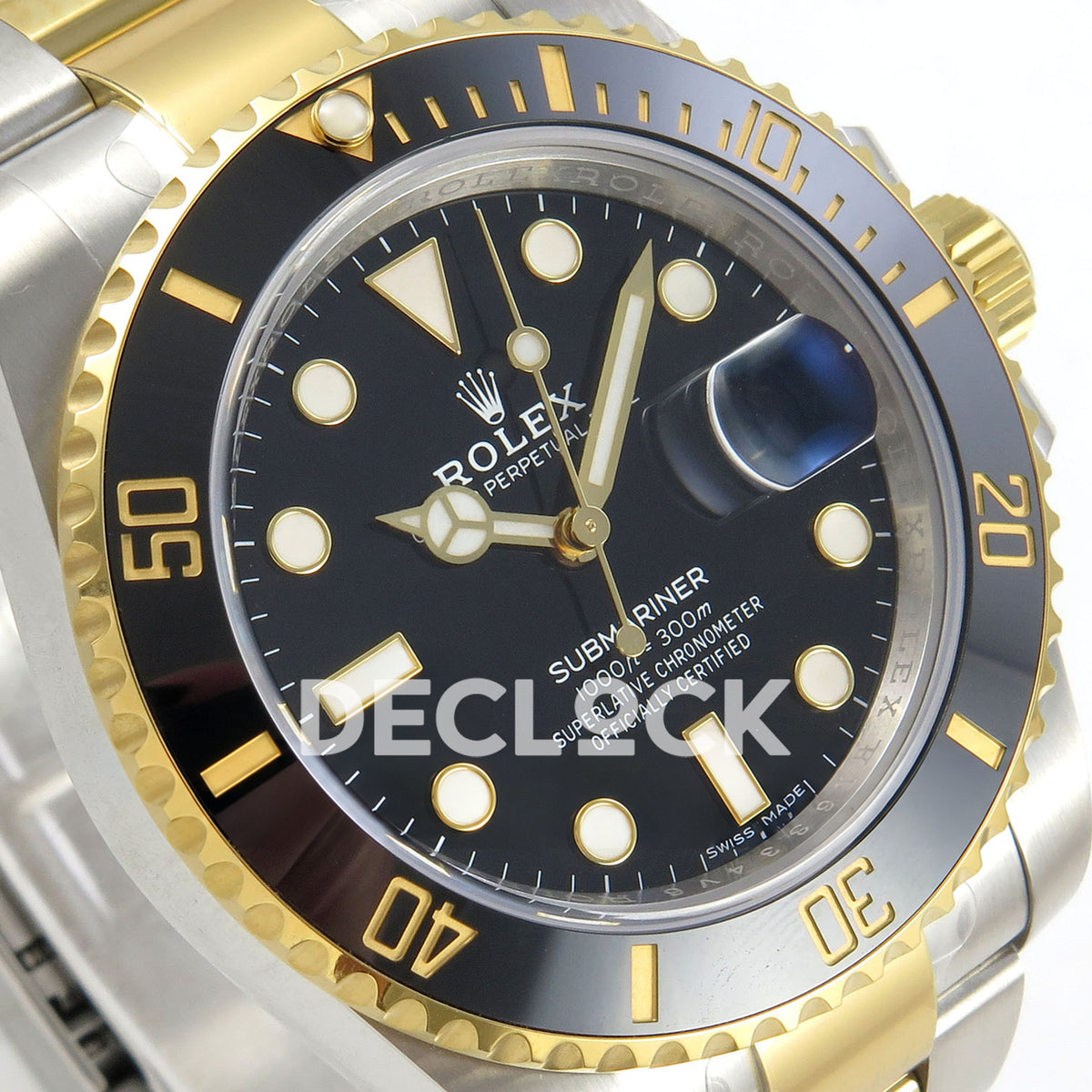 Rolex Submariner 116613LN 40mm RCF Two-Tone Black Dial A3135 replica - dial angle left