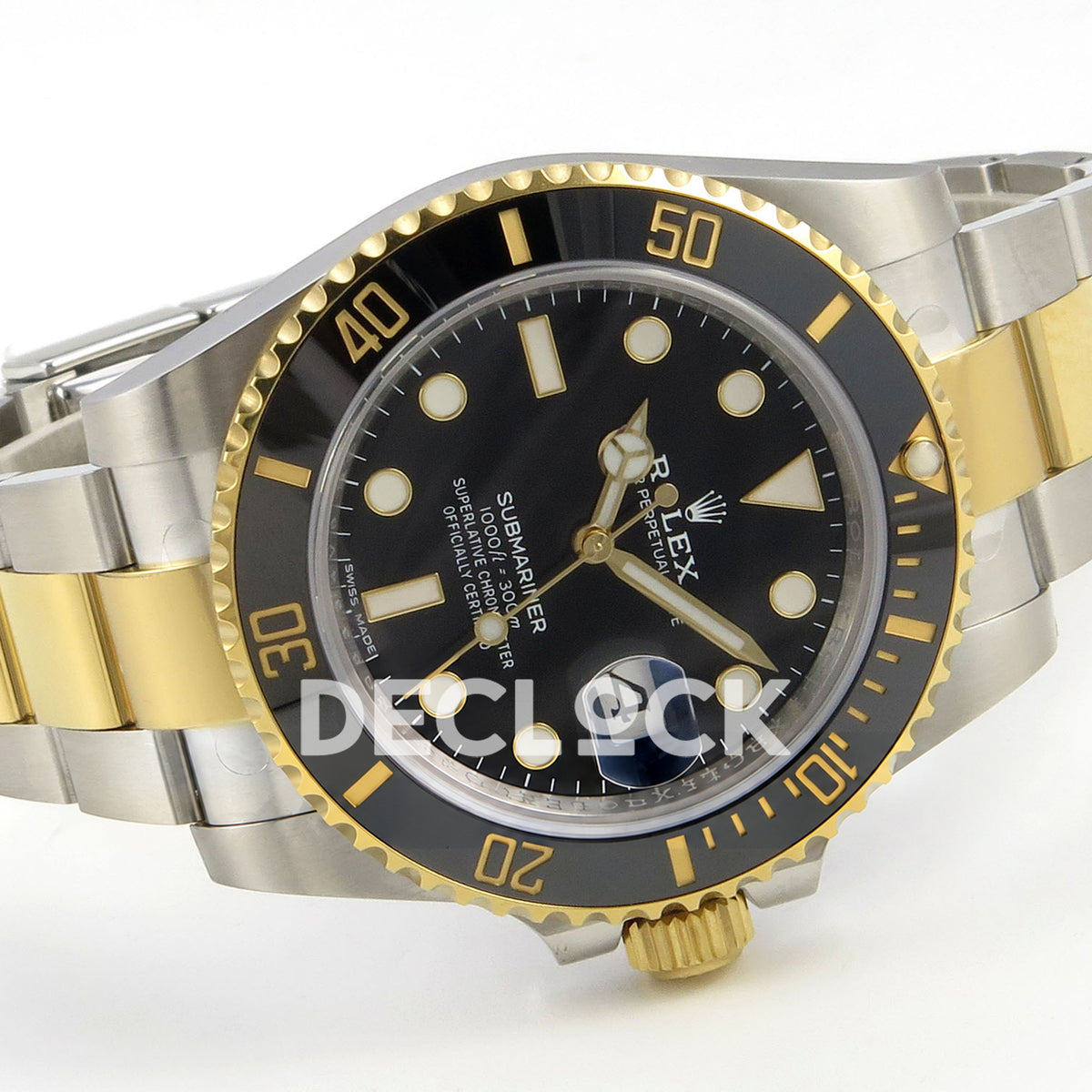 Rolex Submariner 116613LN 40mm RCF Two-Tone Black Dial A3135 replica - full watch left