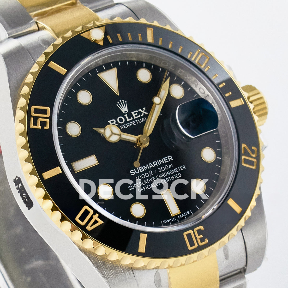 Rolex Submariner 116613LN 40mm VSF Two-Tone Black Dial VS3135 replica - opposite front angle