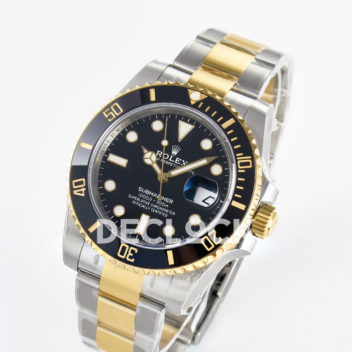 Rolex Submariner 116613LN 40mm VSF Two-Tone Black Dial VS3135 replica - front angle