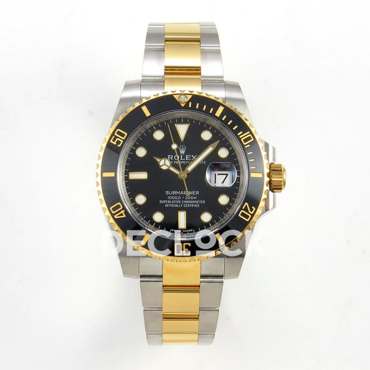 Rolex Submariner 40mm 116613LN VF Two-Tone Black Dial DD3135 replica - front