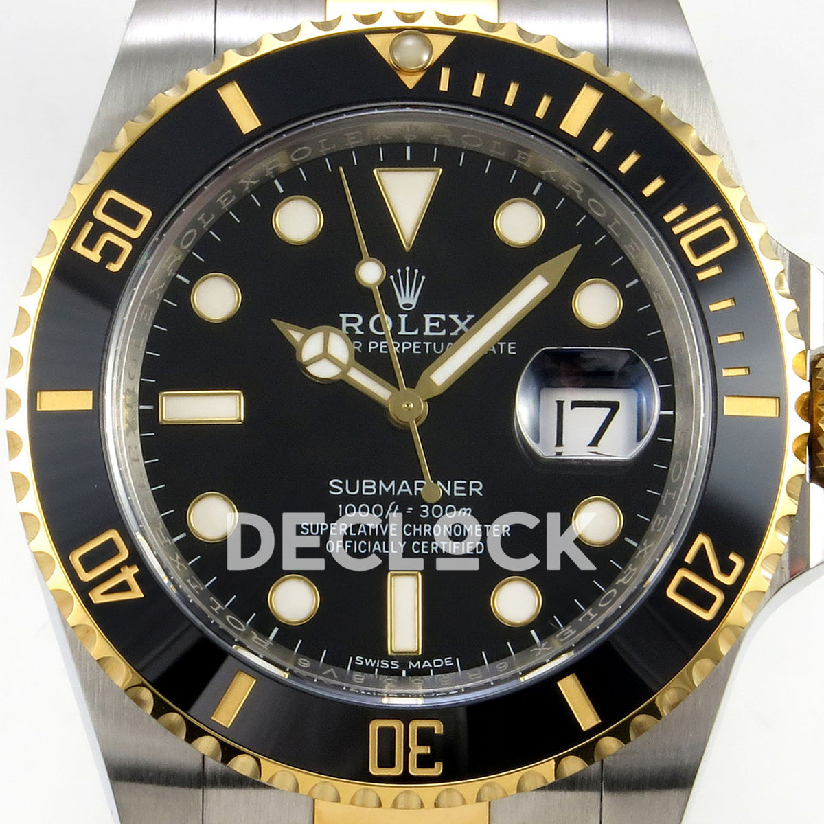 Rolex Submariner 40mm 116613LN VF Two-Tone Black Dial DD3135 replica - dial closeup