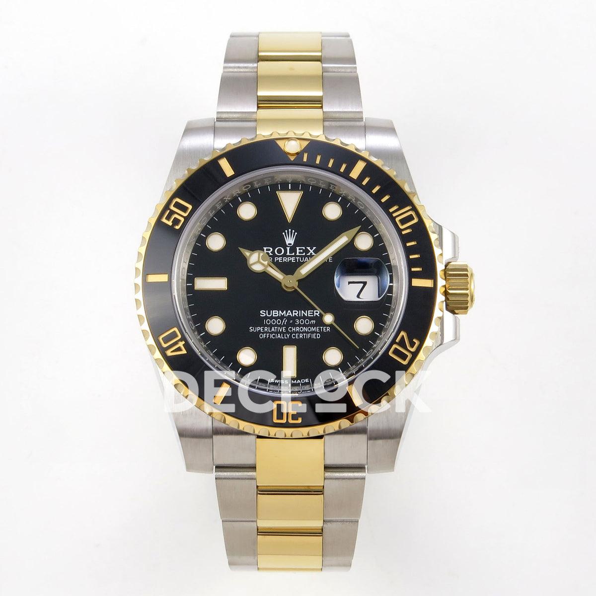 Rolex Submariner 40mm 116613LN WF Two-Tone Black Dial DD3135 replica - front