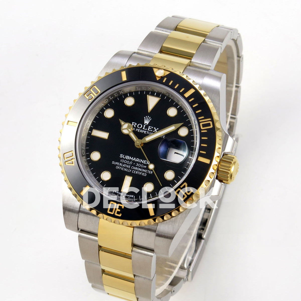 Rolex Submariner 40mm 116613LN WF Two-Tone Black Dial DD3135 replica - three quarter