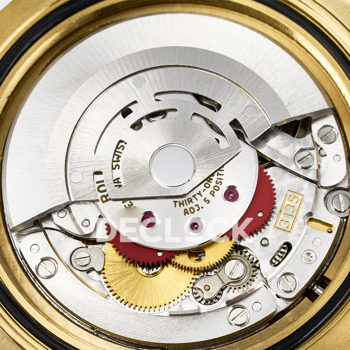 Rolex Submariner 116618LB 40.5mm VSF Yellow Gold Blue Dial VS3135 replica - rotor opposite closeup