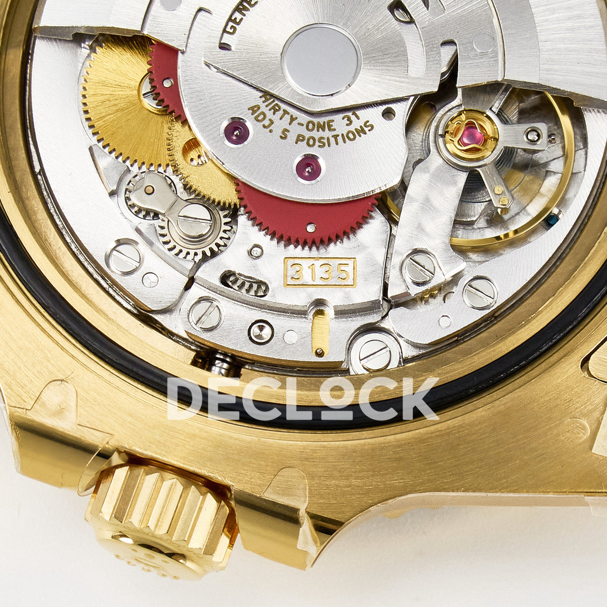 Rolex Submariner 116618LB 40.5mm VSF Yellow Gold Blue Dial VS3135 replica - movement case side