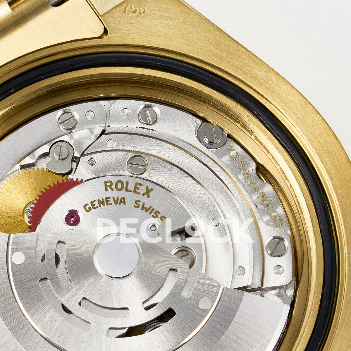 Rolex Submariner 116618LB 40.5mm VSF Yellow Gold Blue Dial VS3135 replica - movement upper closeup