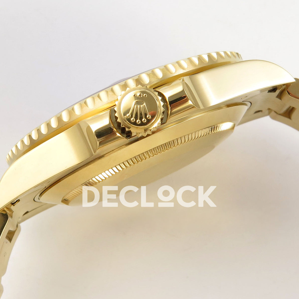 Rolex Submariner 40mm 116618LB WF Blue Dial Yellow Gold DD3135 replica - crown side