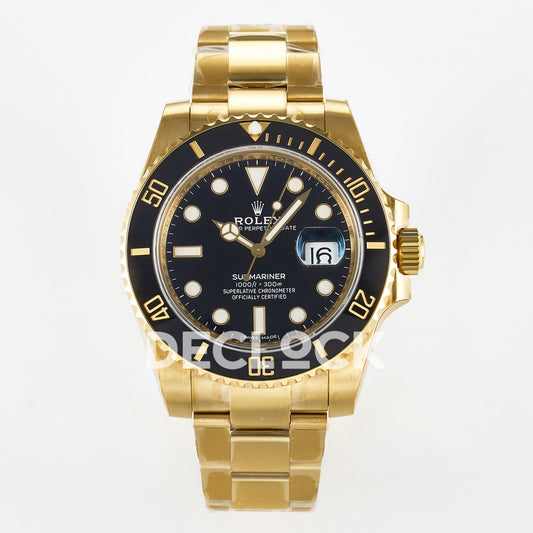 Rolex Submariner 116618LN 40.5mm VSF Yellow Gold Black Dial VS3135 replica - front
