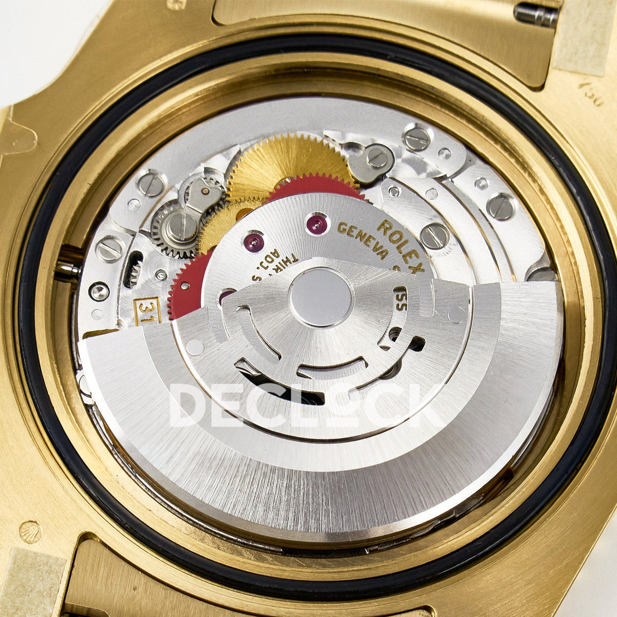 Rolex Submariner 116618LN 40.5mm VSF Yellow Gold Black Dial VS3135 replica - movement full closeup