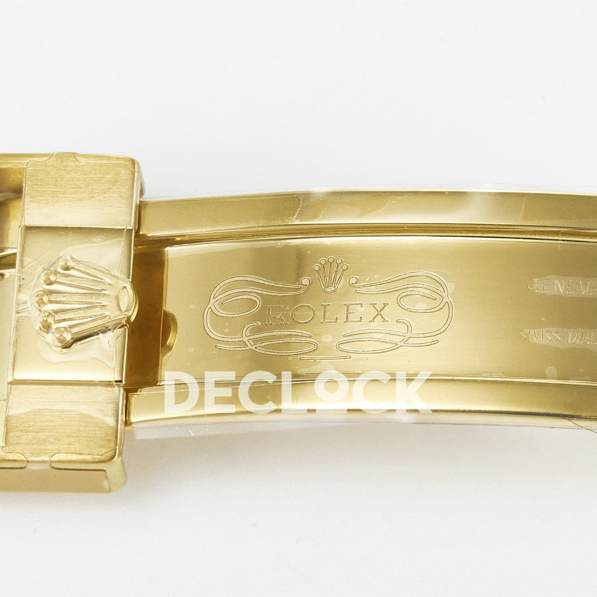 Rolex Submariner 116618LN 40.5mm VSF Yellow Gold Black Dial VS3135 replica - rolex clasp engraving