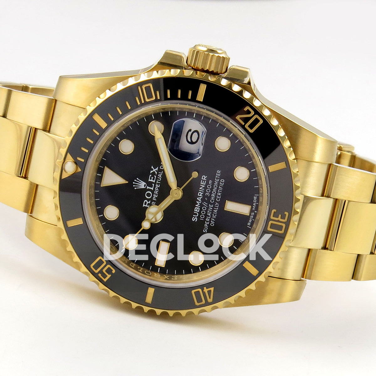 Rolex Submariner 40mm 116618LN WF Black Dial Yellow Gold DD3135 replica - full watch right