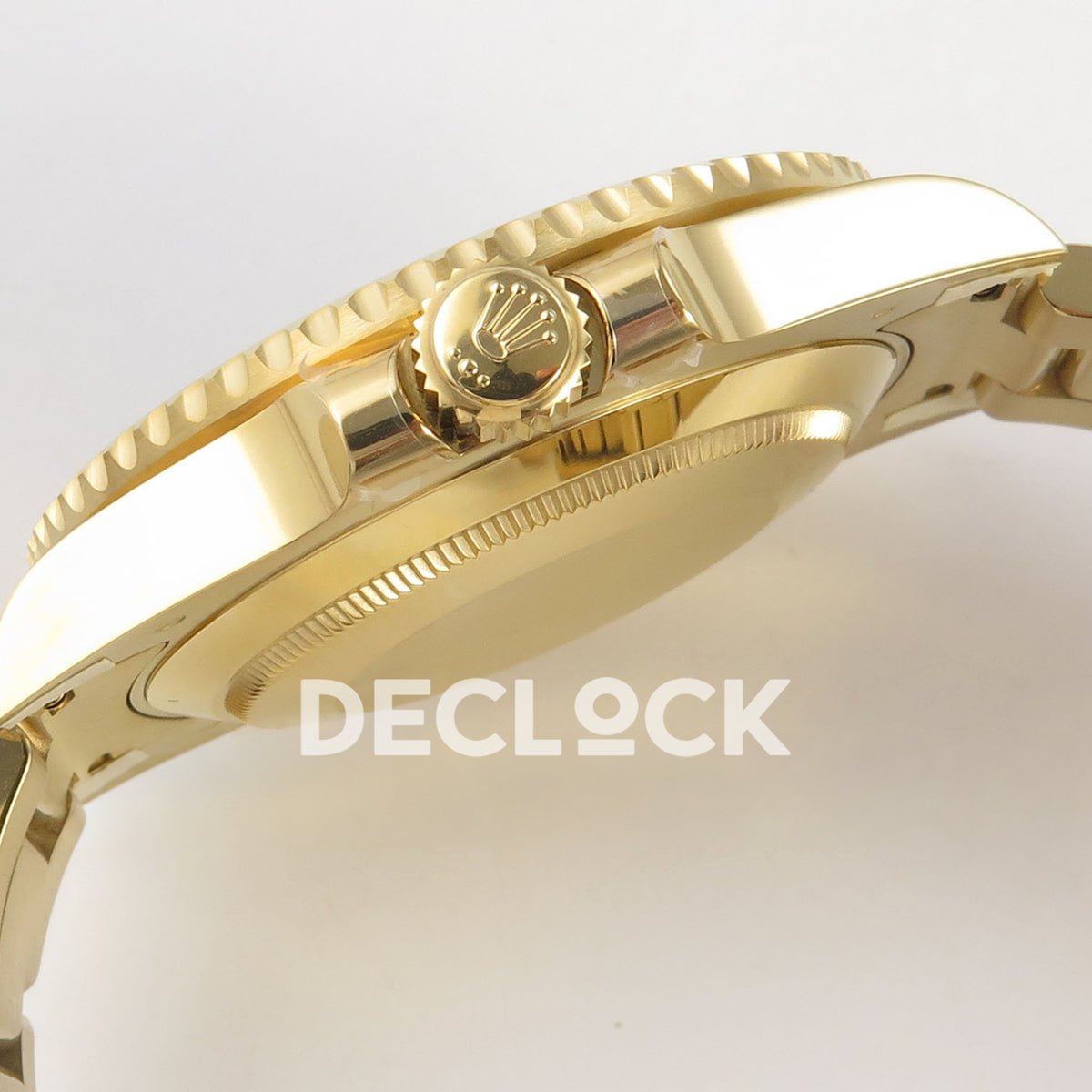 Rolex Submariner 40mm 116618LN WF Black Dial Yellow Gold DD3135 replica - crown side