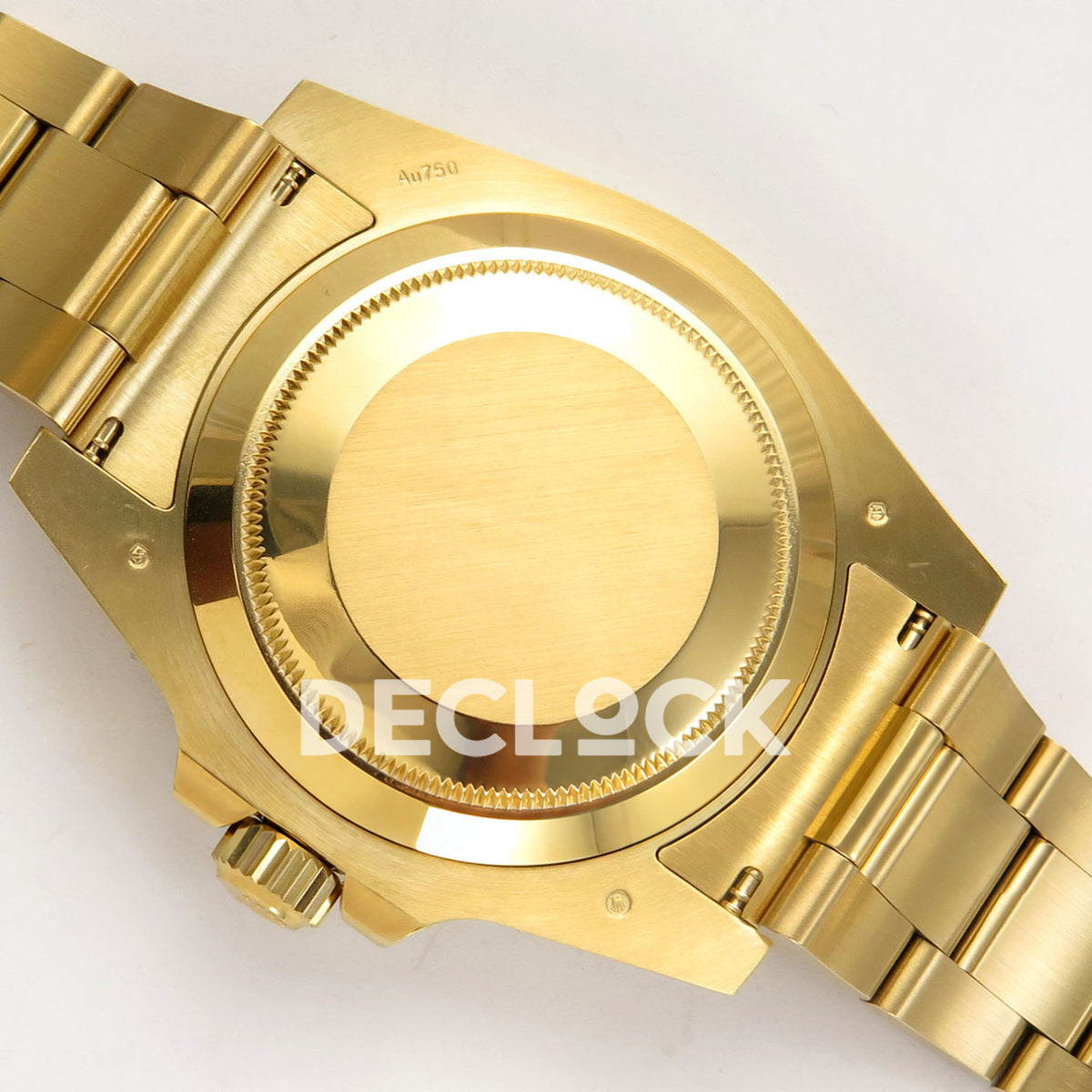 Rolex Submariner 40mm 116618LN WF Black Dial Yellow Gold DD3135 replica - closed caseback