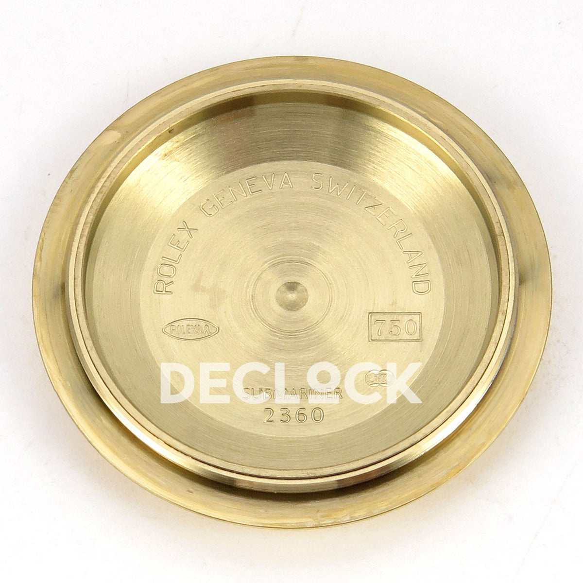 Rolex Submariner 40mm 116618LN WF Black Dial Yellow Gold DD3135 replica - caseback interior