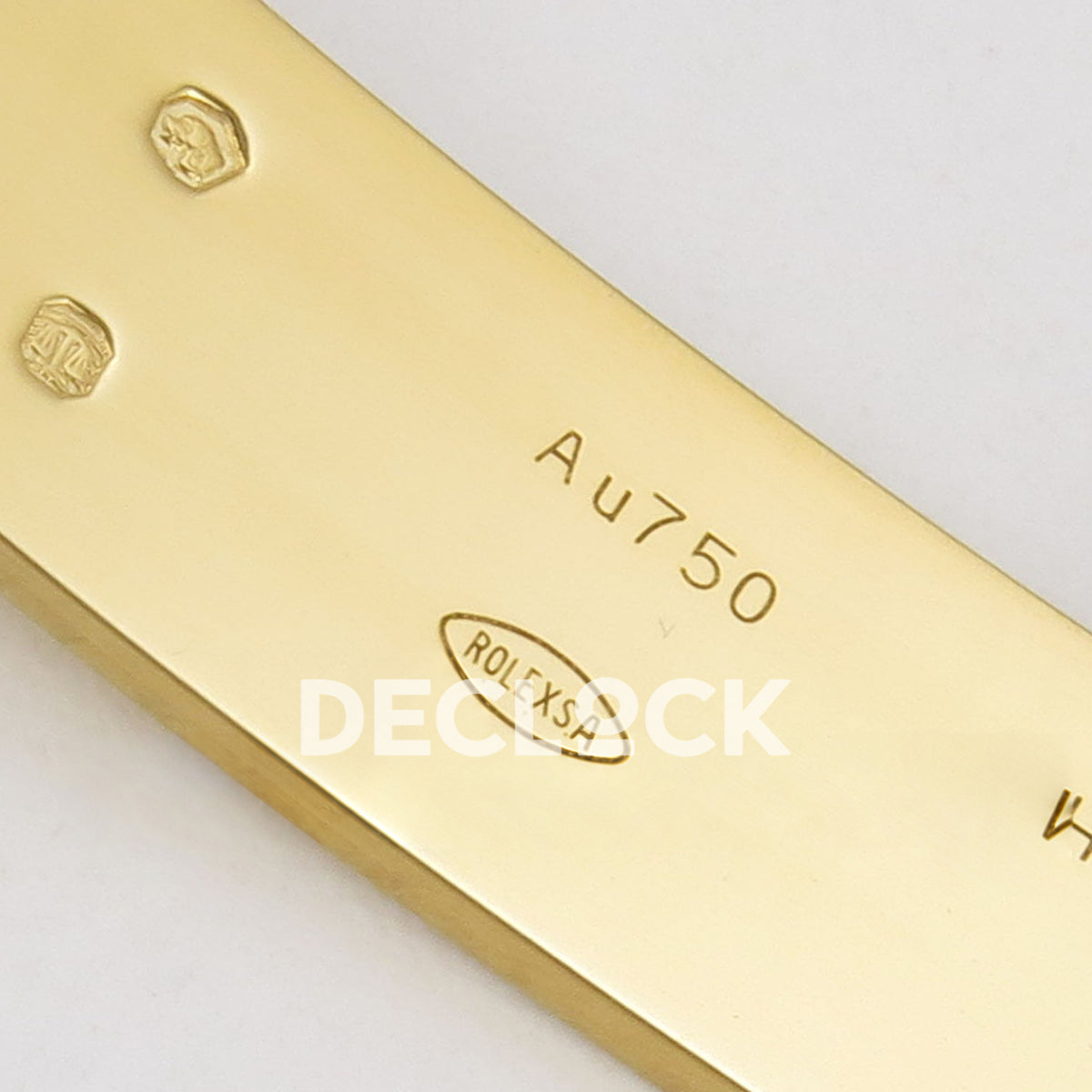 Rolex Submariner 40mm 116618LN WF Black Dial Yellow Gold DD3135 replica - clasp hallmarks
