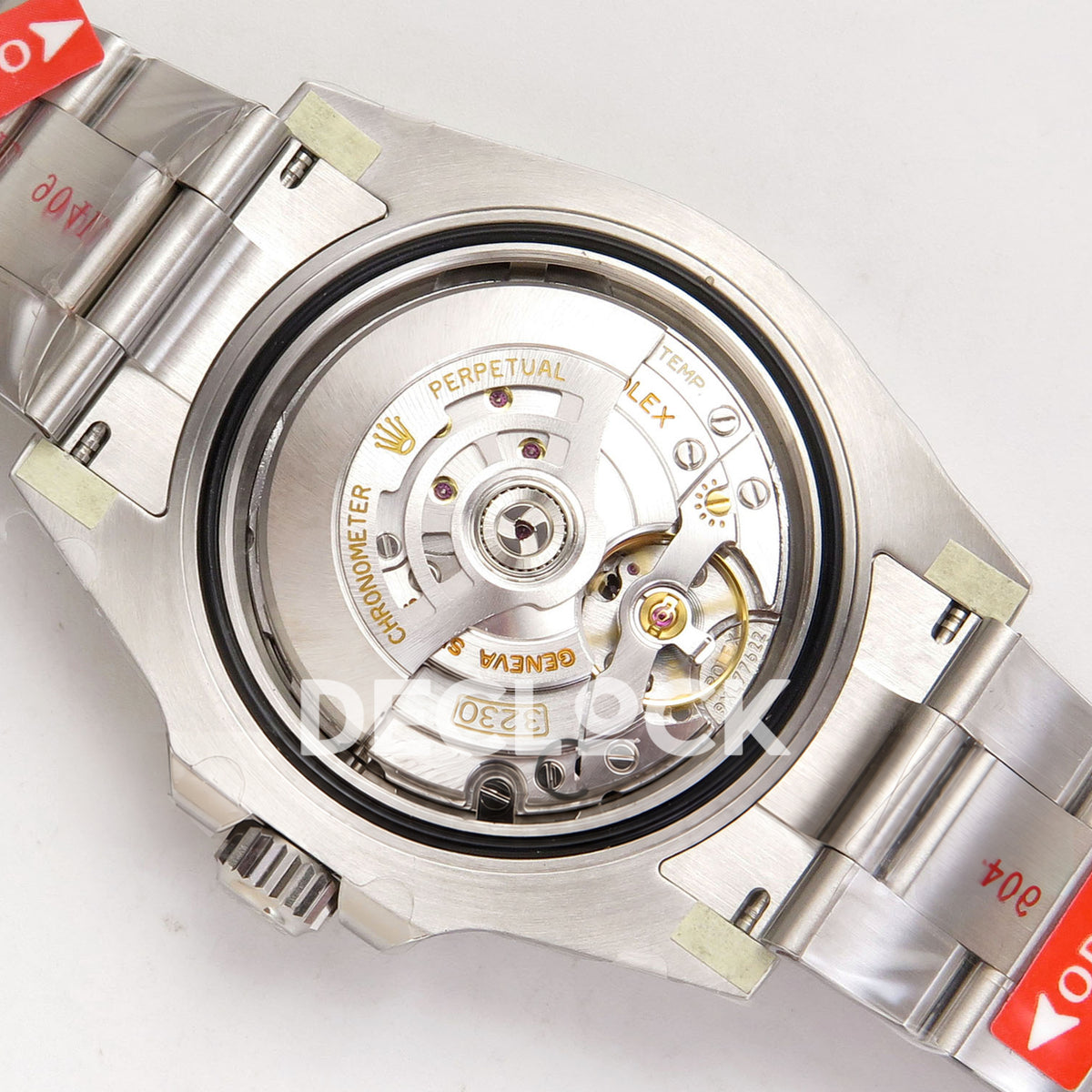 Rolex Submariner 41mm 124060 No Date Gold Maker Black Dial JH3230 Free Sprung replica - movement back angle