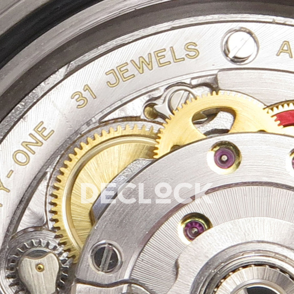 Rolex Submariner 41mm 124060 No Date Gold Maker Black Dial JH3230 Free Sprung replica - jewel detail