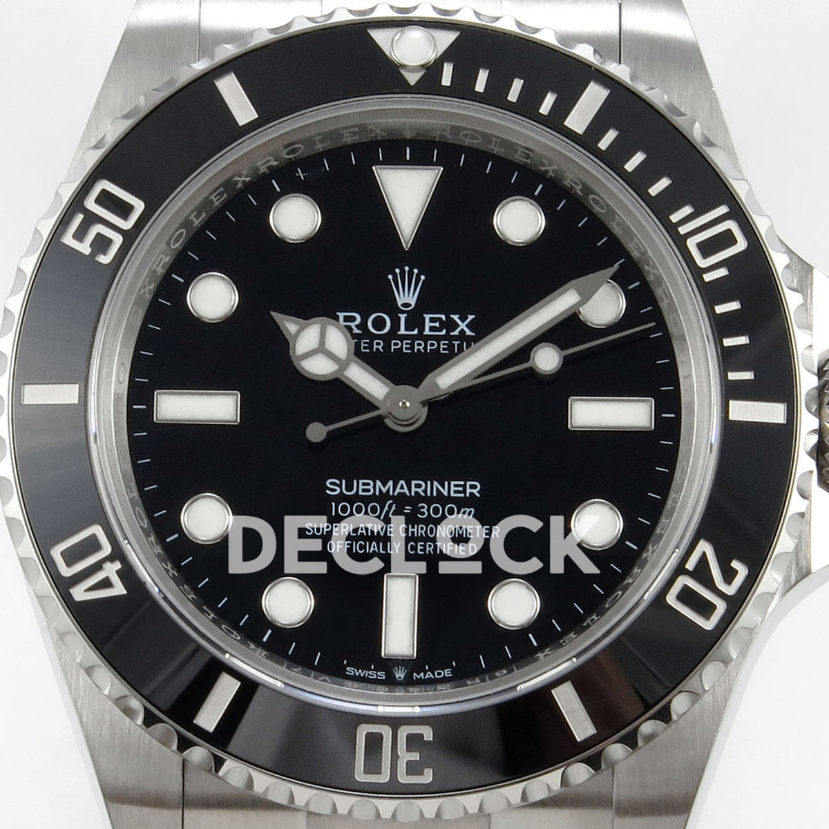 Rolex Submariner 41mm 124060 No Date RCF Black Dial JH3235 replica - dial closeup