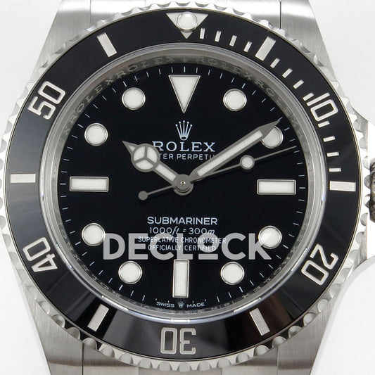 Rolex Submariner 41mm 124060 No Date RCF Black Dial JH3235 replica - dial closeup