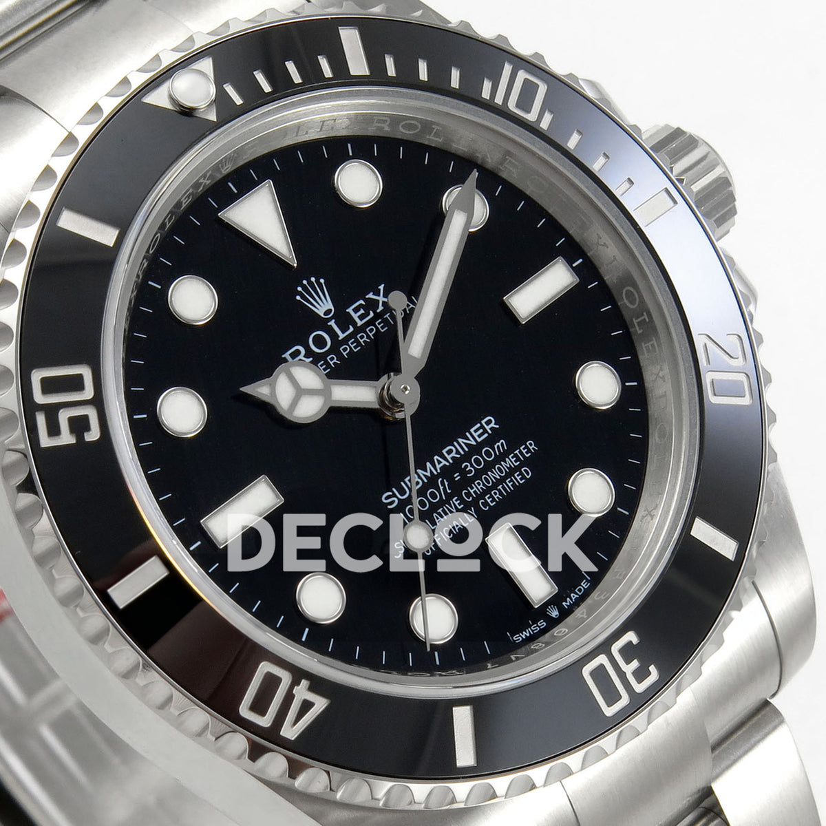 Rolex Submariner 41mm 124060 No Date RCF Black Dial JH3235 replica - dial angle left