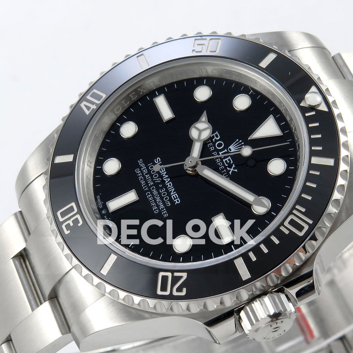 Rolex Submariner 41mm 124060 No Date RCF Black Dial JH3235 replica - dial angle right