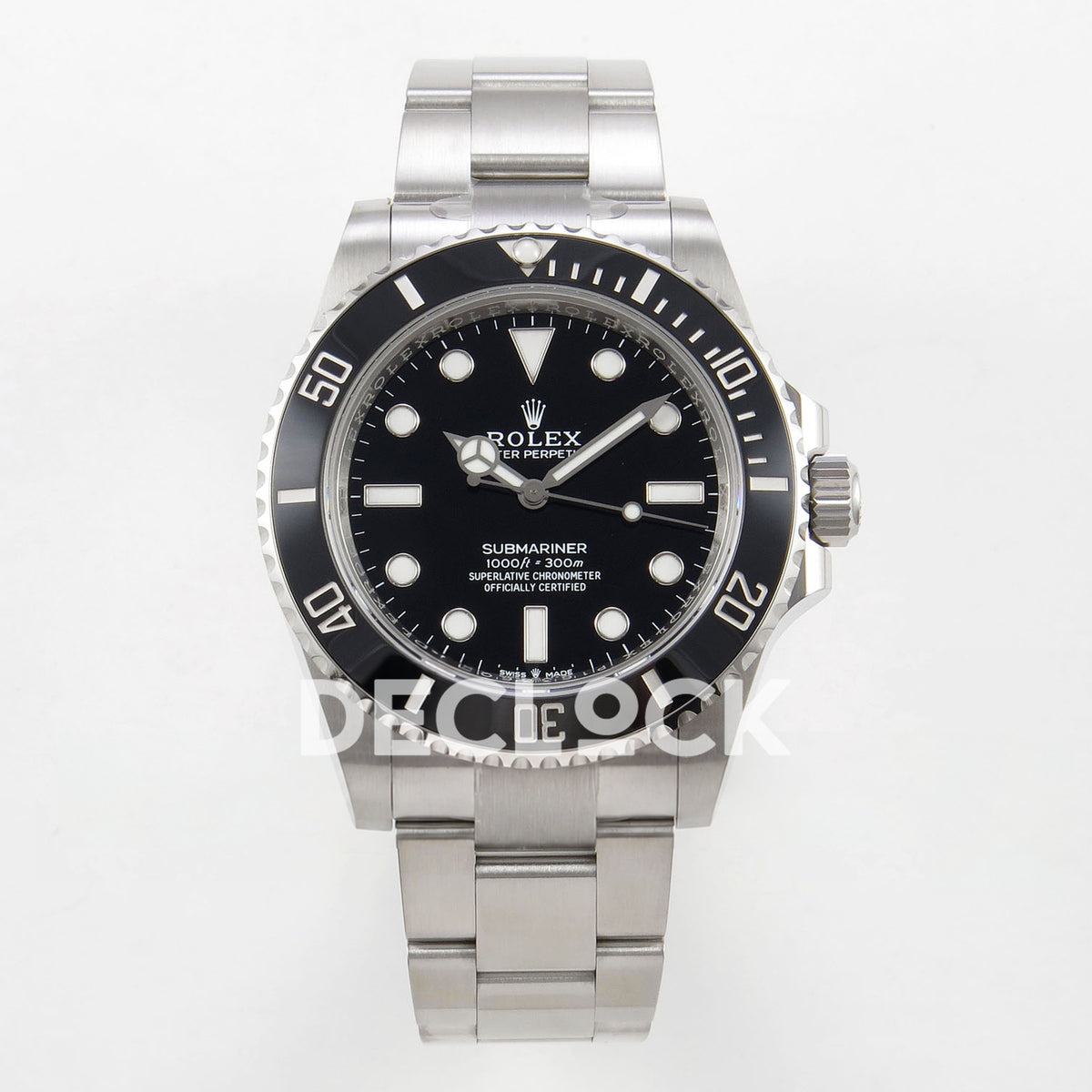 Rolex Submariner 41mm 124060 No Date RICH Black Dial JH3230 V2 Free Sprung replica - front