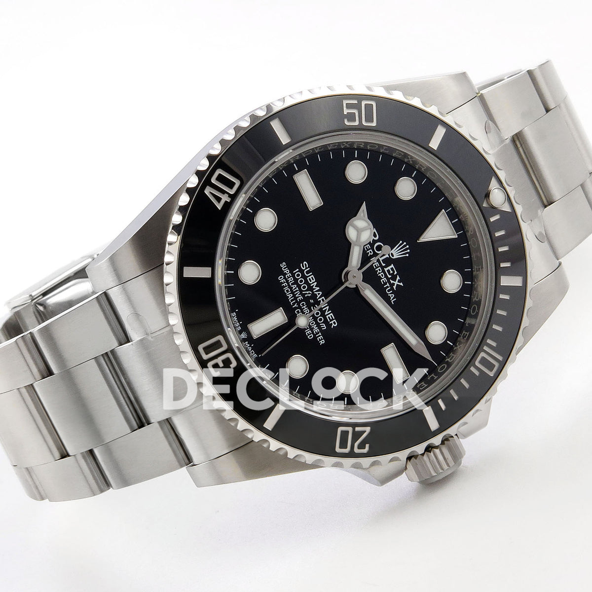 Rolex Submariner 41mm 124060 No Date RICH Black Dial JH3230 V2 Free Sprung replica - full watch left