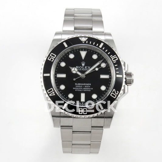 Rolex Submariner 41mm 124060 No Date VF Black Dial DD3230 replica - front